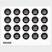 Cool Bowling kunst voor vrouwen meisjes Kinder Bow Ronde Sticker (Vel)