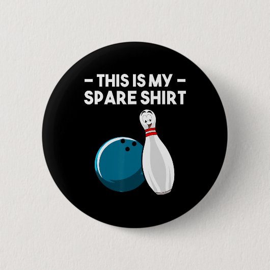 Cool Bowling nieuwigheid voor mannen vrouwen Bowli Ronde Button 5,7 Cm (Voorkant)