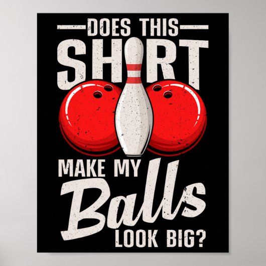 Cool bowling ontwerp voor mannen vrouwen bowling l poster (Voorkant)