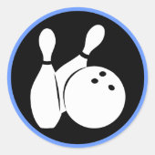 Cool bowling ronde sticker (Voorkant)