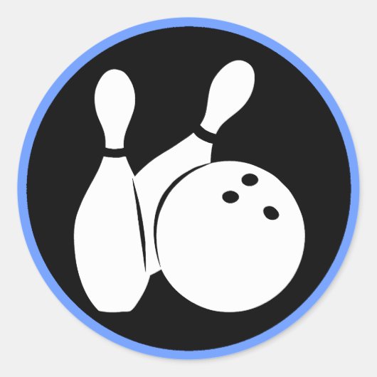 Cool bowling ronde sticker (Voorkant)