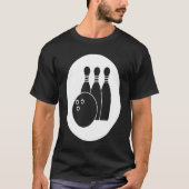 Cool Bowling Set Bowling Ball Pins Bowler Mannen W T-shirt (Voorkant)