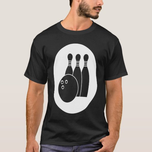Cool Bowling Set Bowling Ball Pins Bowler Mannen W T-shirt (Voorkant)