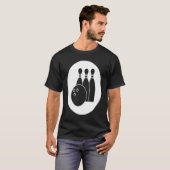 Cool Bowling Set Bowling Ball Pins Bowler Mannen W T-shirt (Voorkant volledig)