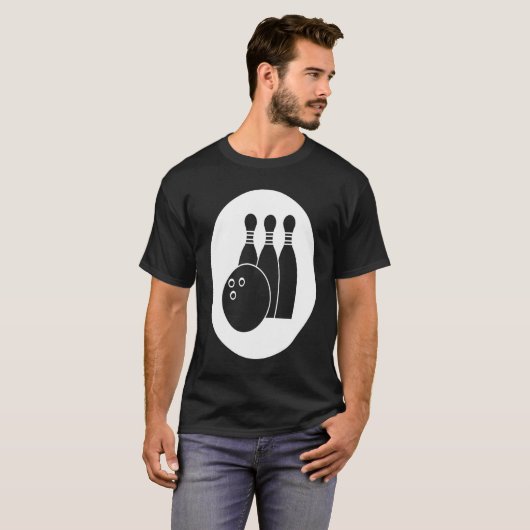 Cool Bowling Set Bowling Ball Pins Bowler Mannen W T-shirt (Voorkant volledig)