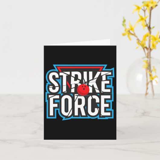 Cool Bowling Strike Force Bowling Fan Bowling Team Kaart (Gele Bloem)