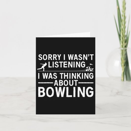 Cool Bowling voor mannen Bowler reservee me Bowlin Kaart (Voorkant)