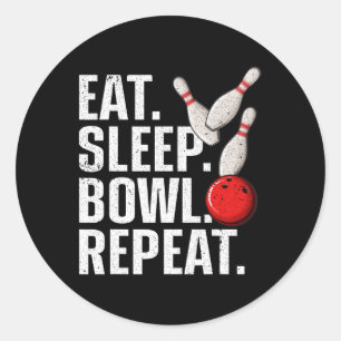Cool Bowling voor mannen Bowling League Team Spo Ronde Sticker