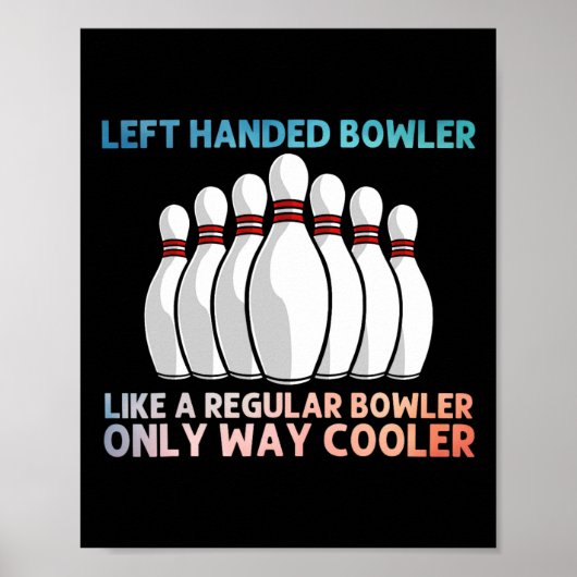 Cool Bowling voor mannen vrouwen Bowling Team Spor Poster (Voorkant)