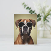 Cool Boxer Dog Briefkaart (Staand voorkant)
