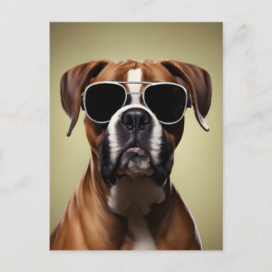 Cool Boxer Dog Briefkaart (Voorkant)