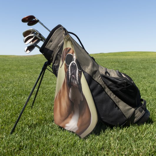 Cool Boxer Dog Golfhanddoek (Groen)