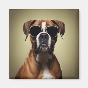 Cool Boxer Dog Magneet