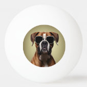 Cool Boxer Dog Pingpongbal (Voorkant)