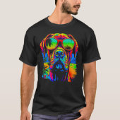 Cool Boxer Dog Pop Art T-shirt (Voorkant)