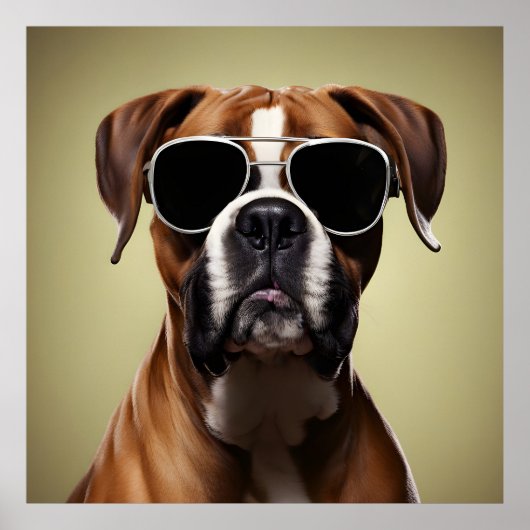 Cool Boxer Dog Poster (Voorkant)