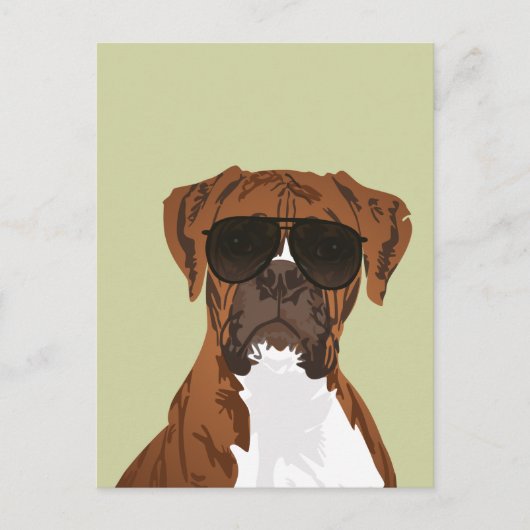 Cool Boxer Dog voor Hondenliefhebbers Briefkaart (Voorkant)