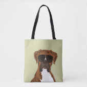 Cool Boxer Dog voor Hondenliefhebbers Canvas tas (Voorkant)