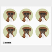 Cool Boxer Dog voor Hondenliefhebbers Sticker (Vel)