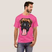 Cool Boxer Hondengezicht T-shirt (Voorkant volledig)