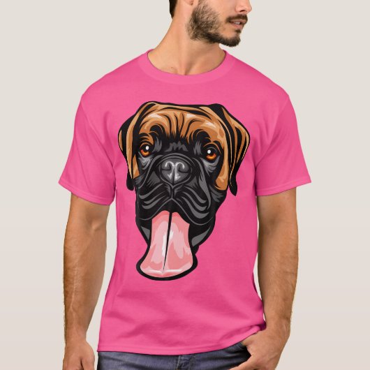 Cool Boxer Hondengezicht T-shirt (Voorkant)