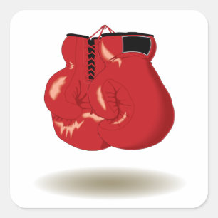 Cool Boxing Emblem Vierkante Sticker