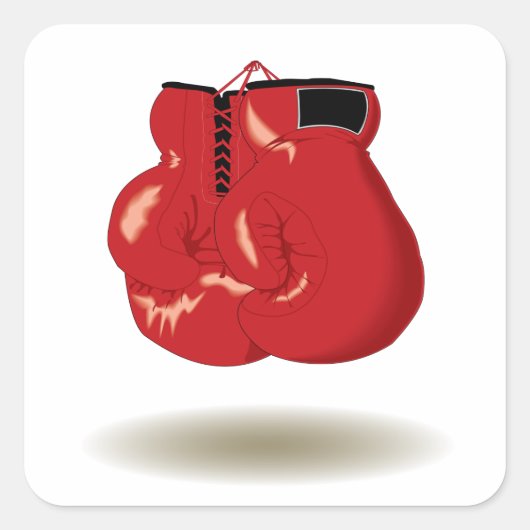 Cool Boxing Emblem Vierkante Sticker (Voorkant)