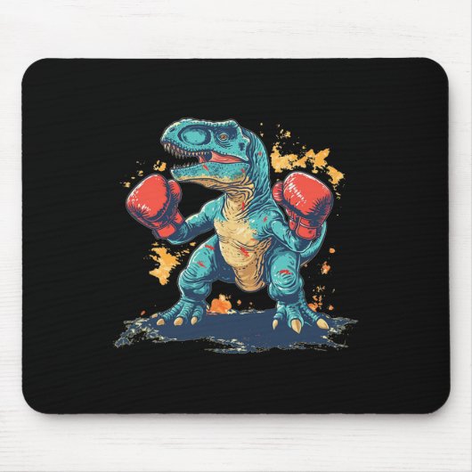 Cool Boxing Gloves With Dinosaur  Muismat (Voorkant)