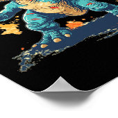 Cool Boxing Gloves With Dinosaur  Poster (Hoek)