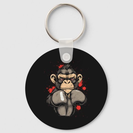 Cool Boxing Monkey - Kostuum Sleutelhanger (Voorkant)