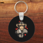 Cool Boxing Monkey - Kostuum Sleutelhanger (Voorkant)