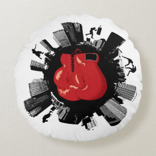 Cool Boxing World Rond Kussen
