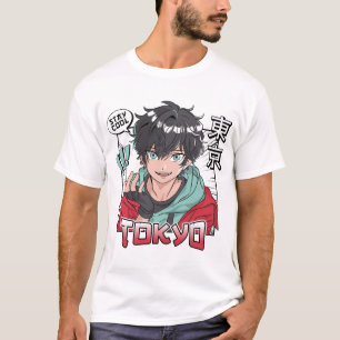 Cool Boy Comic met Japanse vertaling Tokyo T-shirt