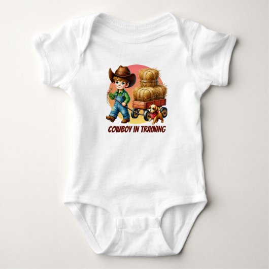 Cool boy cowboy training aanpasbaar romper (Voorkant)