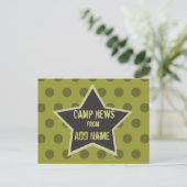 Cool Boy Customizable Camp Postcard Briefkaart (Staand voorkant)