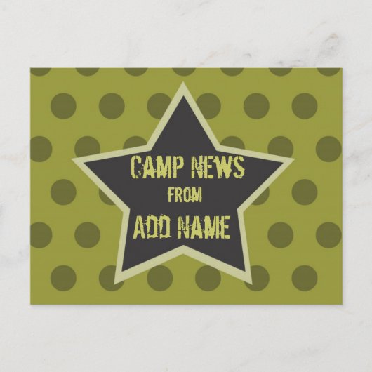 Cool Boy Customizable Camp Postcard Briefkaart (Voorkant)