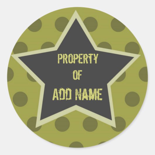 Cool Boy "Eigendom van" Camp Sticker (Voorkant)