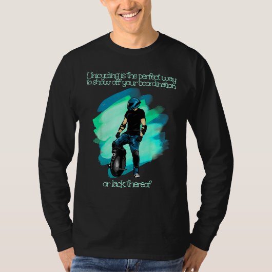 Cool Boy with Unicycle for Stuntman and unicycling T-shirt (Voorkant)