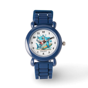 Cool boys beach shark naam toevoegen kinder horloge
