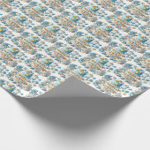 Cool boys betegeld baby shower patroon cadeaupapier (Hoek)