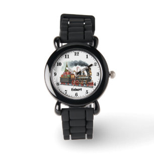 Cool boys Christmas trein naam toevoegen Horloge