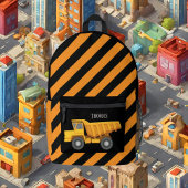 Cool boys Construction dump truck voeg naam toe Bedrukte Rugzak