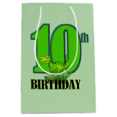 Cool boys dinosaurus feest 10e medium cadeauzakje (Voorkant)