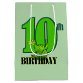 Cool boys dinosaurus feest 10e medium cadeauzakje (Achterkant)