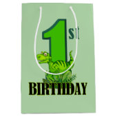 Cool boys dinosaurus party baby's eerste medium cadeauzakje (Voorkant)