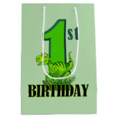 Cool boys dinosaurus party baby's eerste medium cadeauzakje (Achterkant)