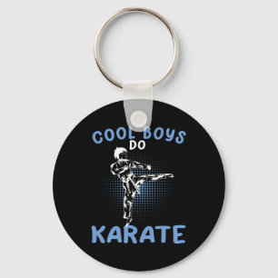 Cool Boys Do Karate Karateka Aziatische vechtsport Sleutelhanger