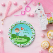 Cool Boy's Golfing Thema Verjaardagsfeest Papieren Bordje (Feest)
