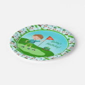 Cool Boy's Golfing Thema Verjaardagsfeest Papieren Bordje (Gekanteld)