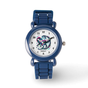 Cool Boys Kosmische Dinosaurus voeg naam toe Horloge